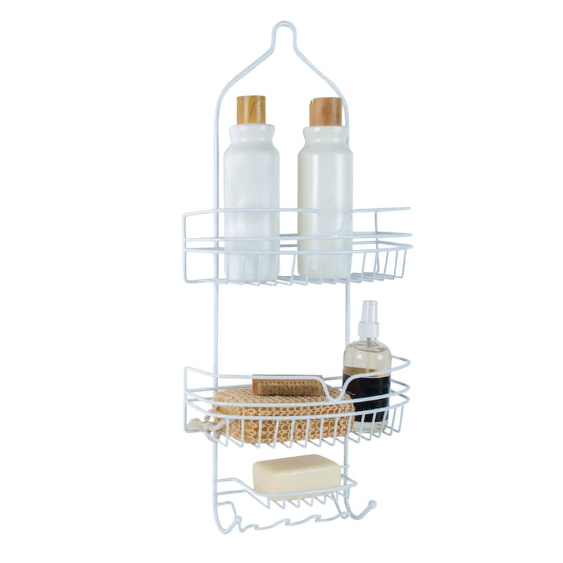Bath Bliss Round Wire Shower Caddy - 11.02" x 5.31" x 25.98"
