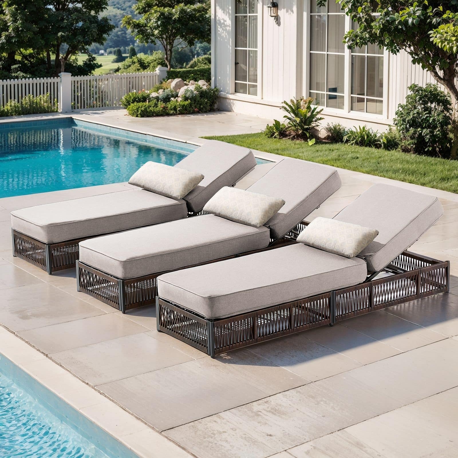 Option Brown Wicker Beige Cushion