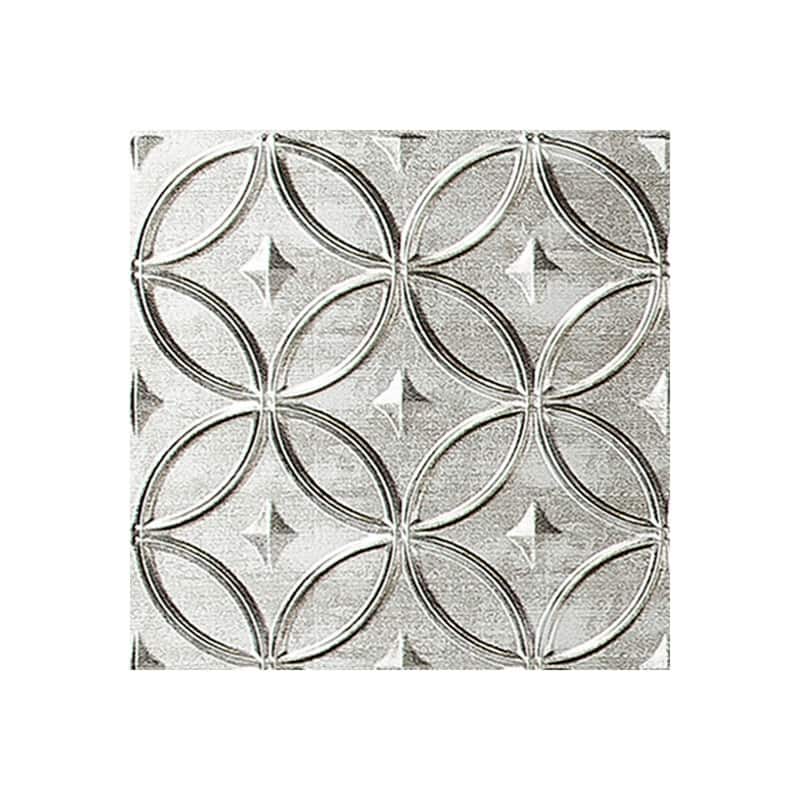 FASÄDE Rings 4-foot x 8-foot PVC Wall Panel in Crosshatch Silver - Sample
