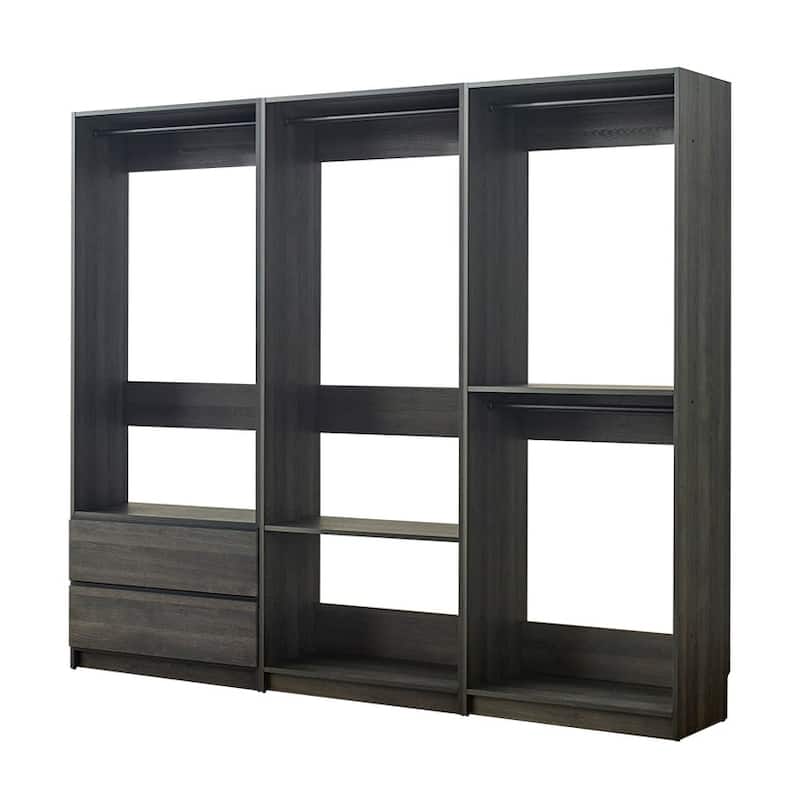 Prosper Gray Freestanding Walk in Wood Closet System