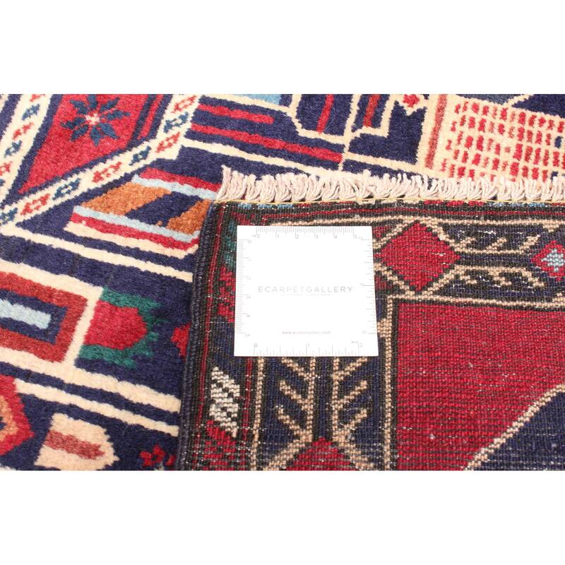 ECARPETGALLERY Hand-knotted Teimani Dark Navy Wool Rug - 2'9 x 4'3