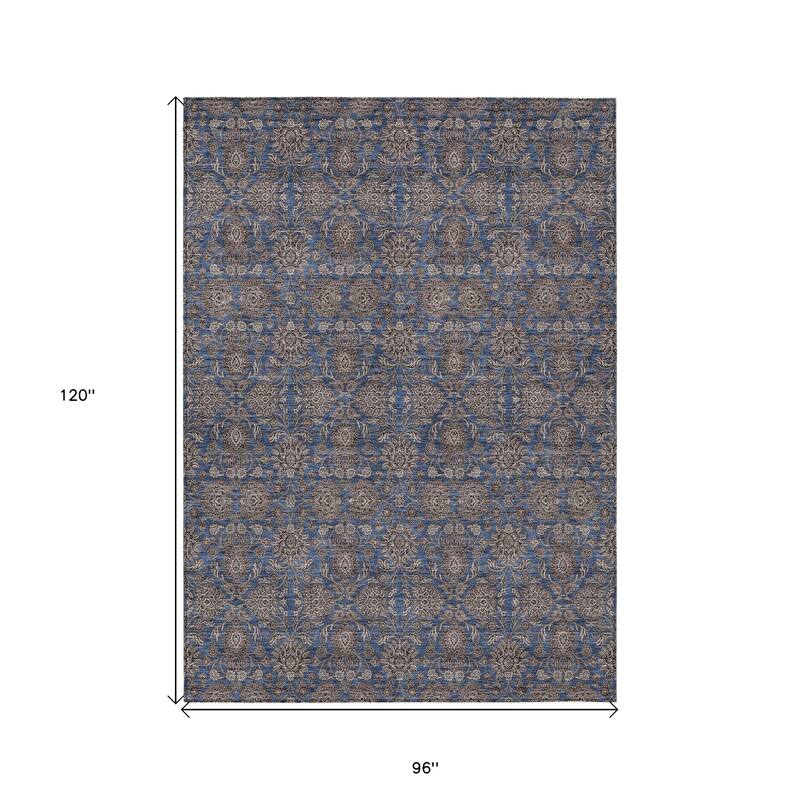 HomeRoots Floral Transitional Rectangle Outdoor Rug
