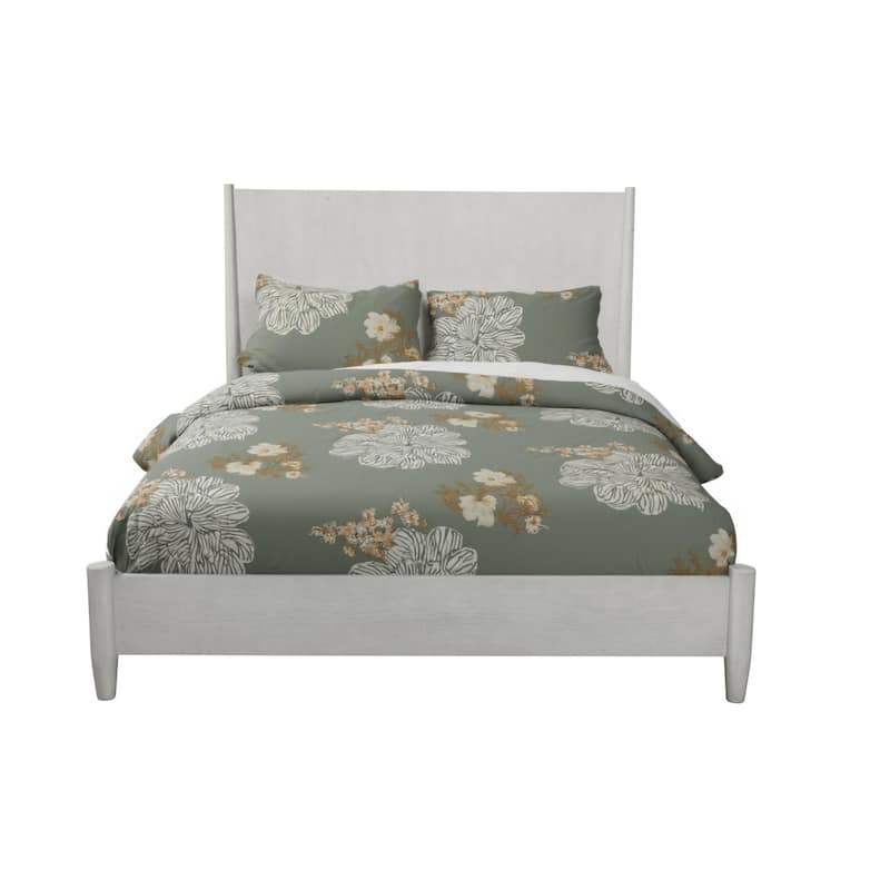 HomeRoots Gray Solid Wood Queen Bed Frame