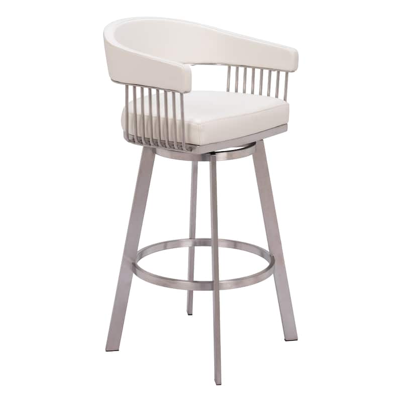 Bantry Swivel Barstool White - White