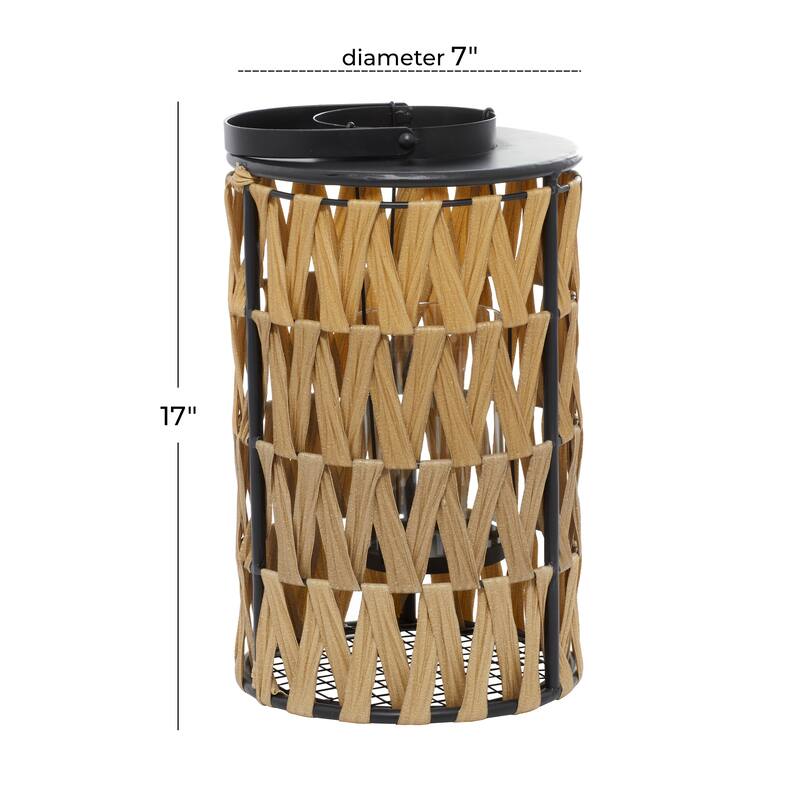 Natural Brown Open Weave Seagrass Bohemian Vase Collection