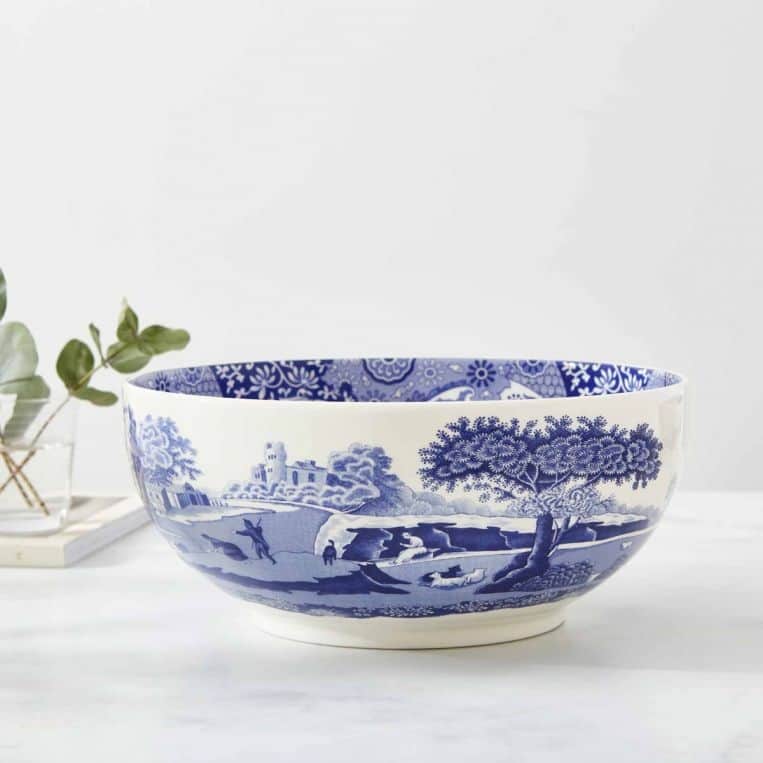 Spode Blue Italian Deep Round Bowl - 10.75"