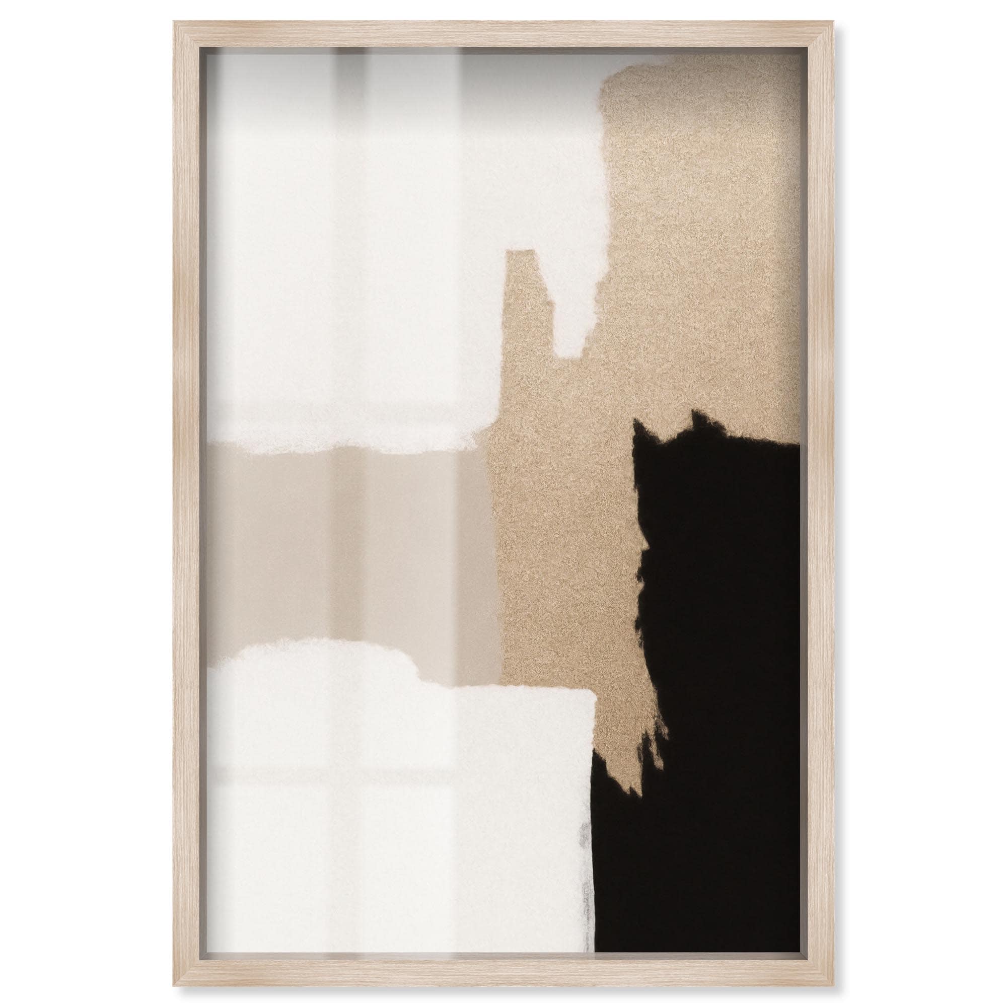 Beige and Black III Shadowbox by Art Remedy