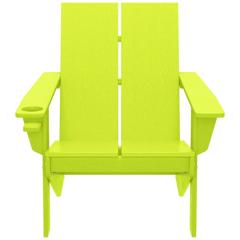 Coastin Modern Poly Adirondack Chair (Set of 2), Black