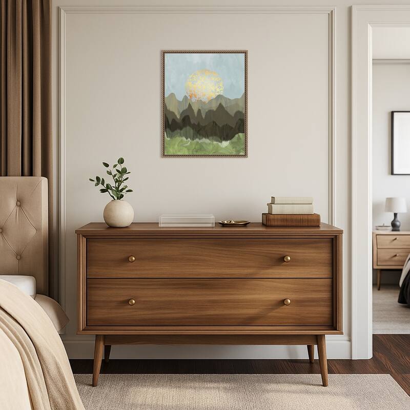 Mountain View by Sannel Larson Framed Canvas Wall Art Print