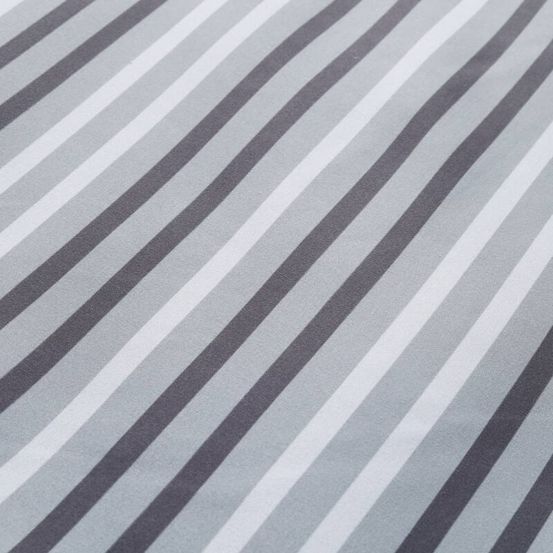 Year-Round Printed Stripe Microfiber Comforter Set