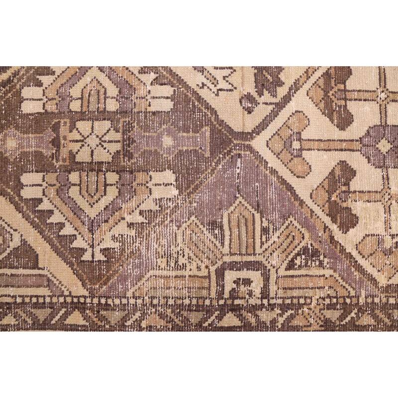ECARPETGALLERY Hand-knotted Antalya Vintage Brown Wool Rug - 6'8 x 9'10