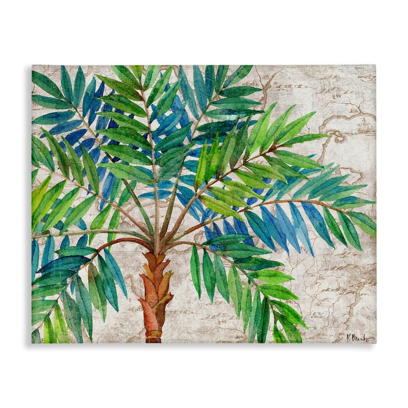 Stupell Aqueous Palm Tree Canvas Wall Art Design By Paul Brent - 48 x 36