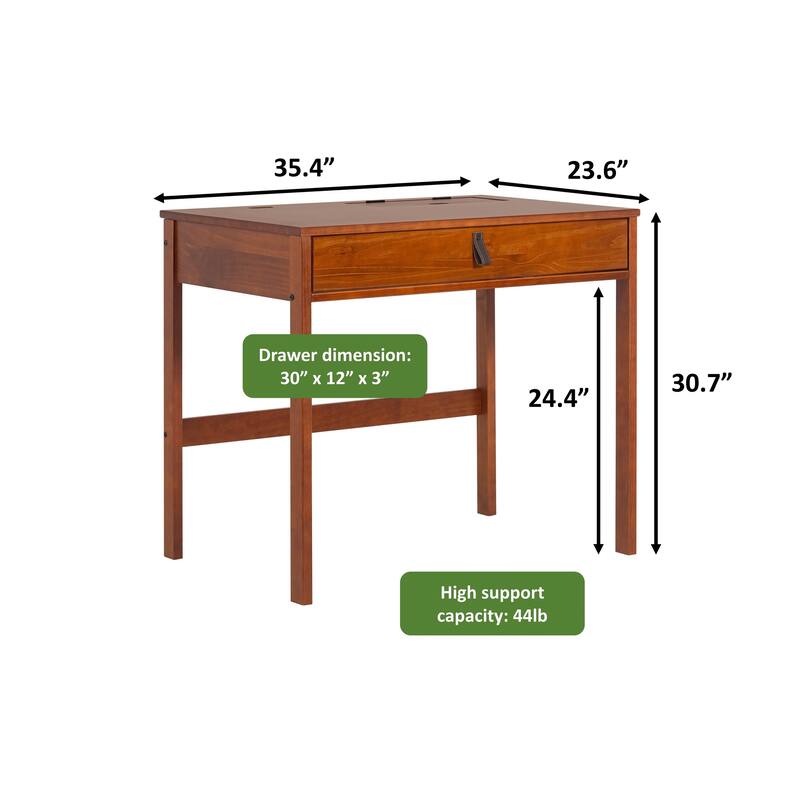 Copper Grove Rivne Modern Sturdy Home Office Wood Desk with Drawers and Compartments