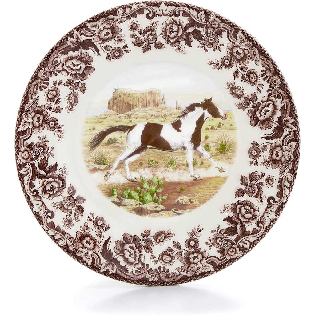Spode Woodland Horse Motif Salad Plate - 8x8