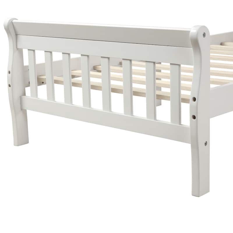 Wood Platform Twin Panel Bed Frame