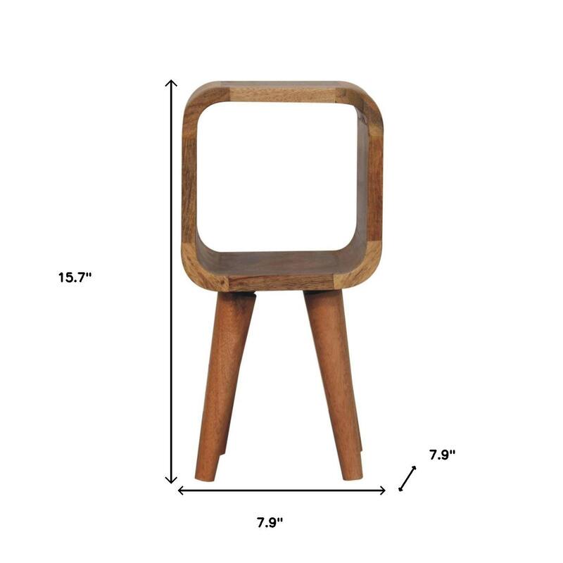 HomeRoots 16" Oak Solid Wood Nightstand