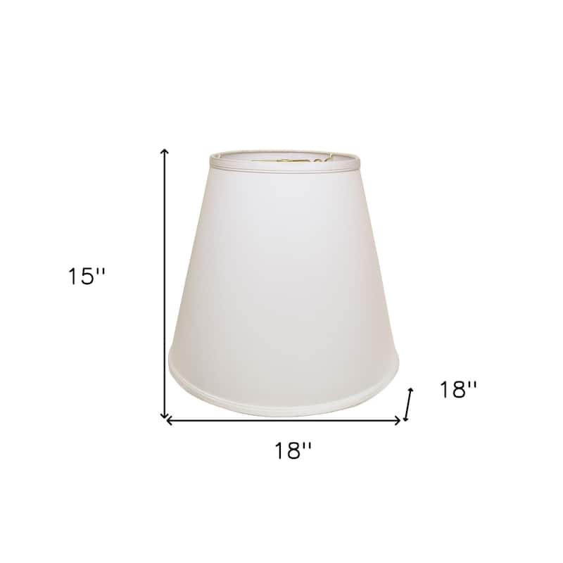 18" White Deep Empire No Slub Lampshade - 18" L x 18" W x 15" H