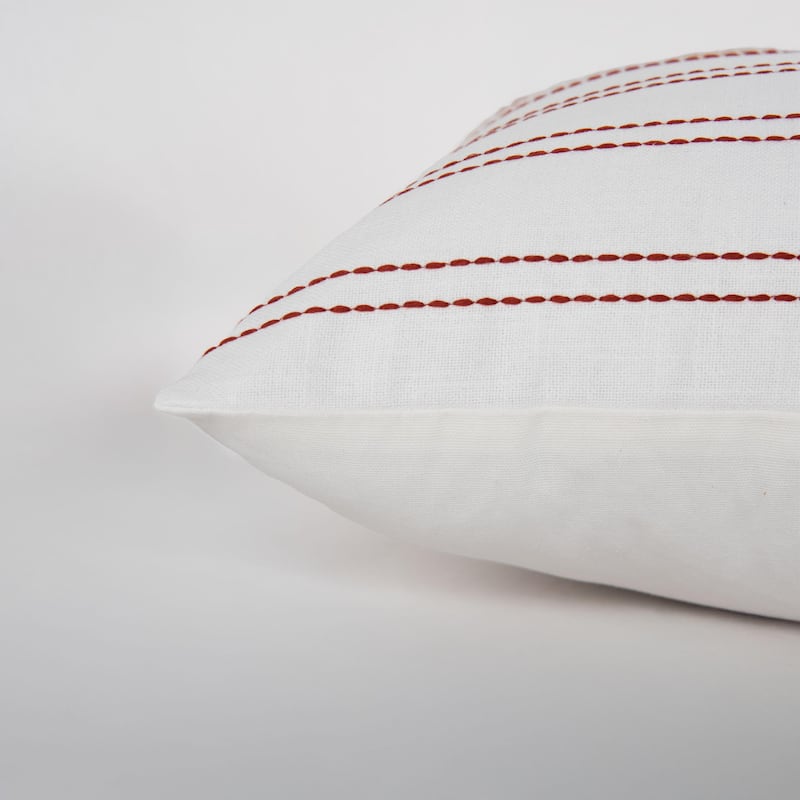 Rizzy Home Striped Embroidered Pillow