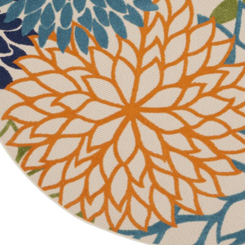 HomeRoots Contemporary Round Outdoor Rug - 10' Round
