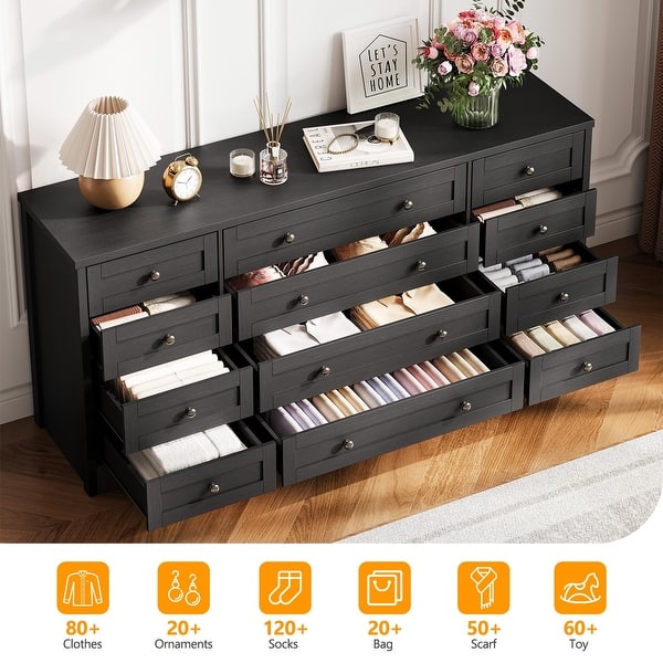 black dresser wood top SOLD