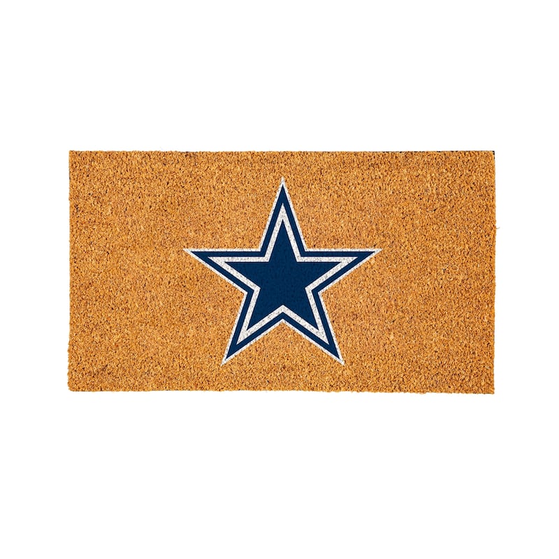 Coir Door Mat, 16"x 28", Dallas Cowboys - 28" x 16"