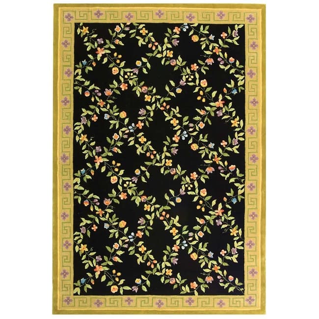 SAFAVIEH Handmade Berkeley Bice Botanical Wool Rug - 7' 9" x 9' 9" - Sage - Runner/Rectangle