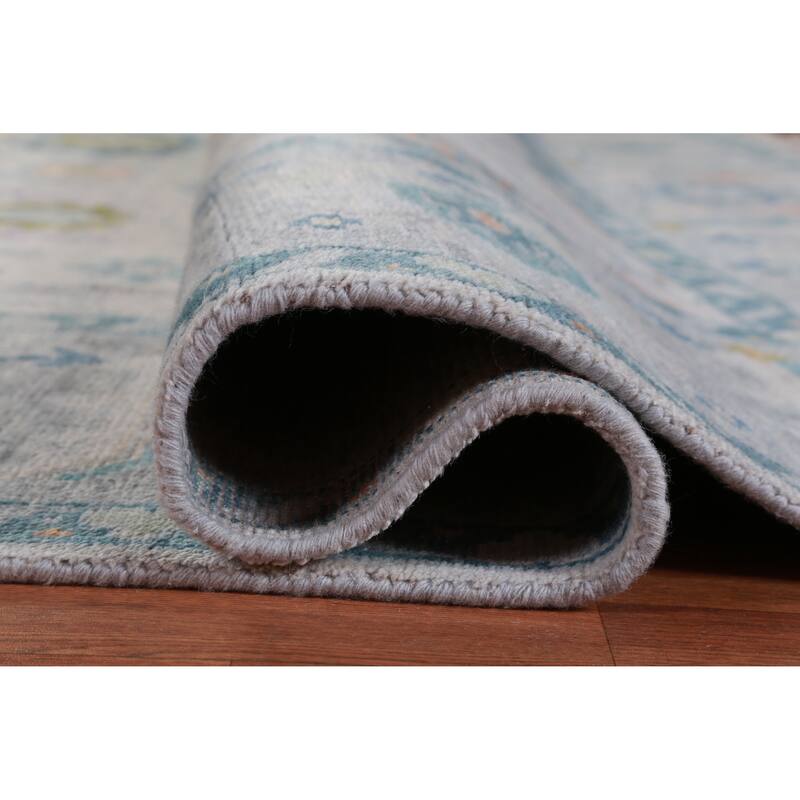 Hand Knotted Oriental 100% Wool Carpet Transitional All-Over Beige & Ivories Oushak Area Rug - 12' 2'' X 9' 1''