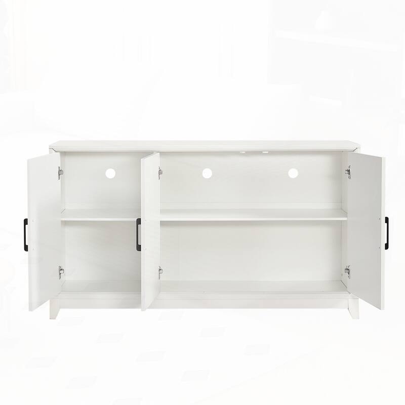Entertainment Center Media Console Cabinet with 2 Spacious Storage Space