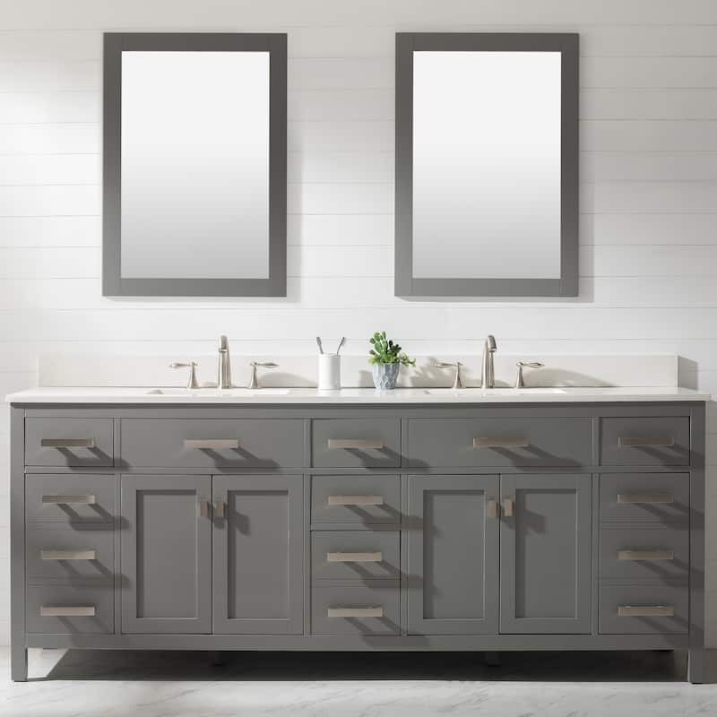 Valentino 84" Double Vanity in Grey
