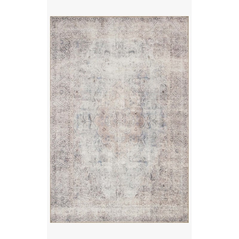 Alexander Home Tremezzina Printed Medallion Shabby Chic Distressed Rug