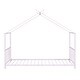 preview thumbnail 27 of 28, Twin Size Metal Platform Bed with House Shaped Roof Frame and Front & Rear Guardrails, Steel Slats Support Easy Assembly