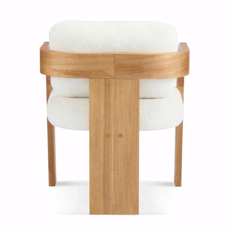 2-Pack Dining Chairs - Fabric with Pillow Back, Solid Wood Frame