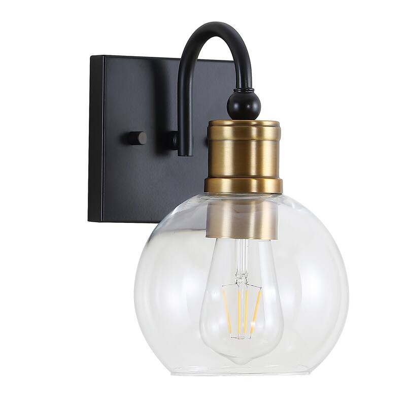 Kurtz Iron/Glass Rustic Vintage LED Vanity Light, by JONATHAN Y