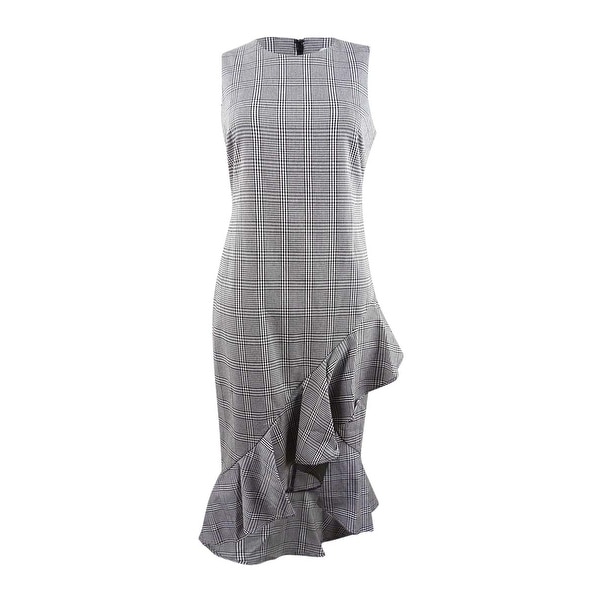 calvin klein houndstooth sheath dress