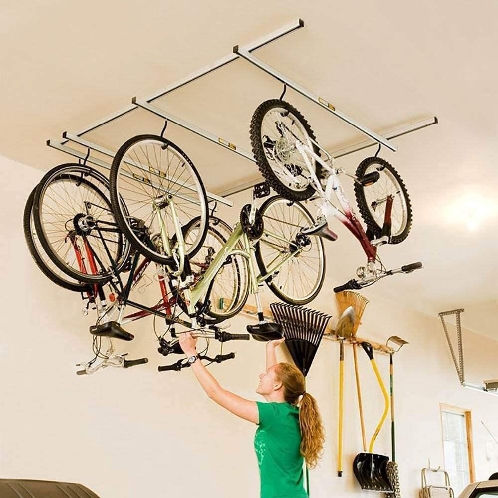 Bicycle shop hanging system