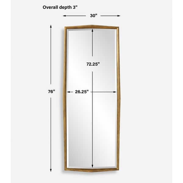 Uttermost On Point Wood Dressing Mirror - 76'' H X 30'' W X 3'' D