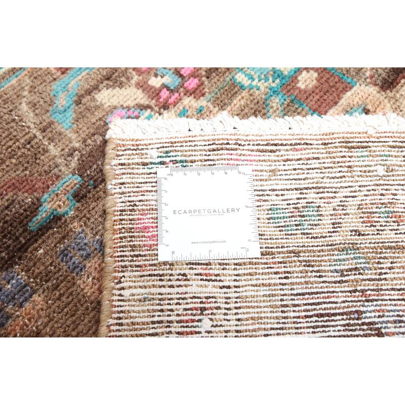 ECARPETGALLERY Hand-knotted Antalya Vintage Brown Wool Rug - 3'8 x 10'5