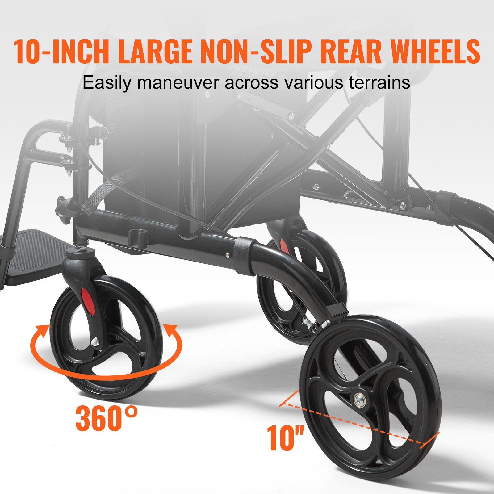 2 in 1 Rollator Walker & Transport Chair for Seniors - Bed Bath