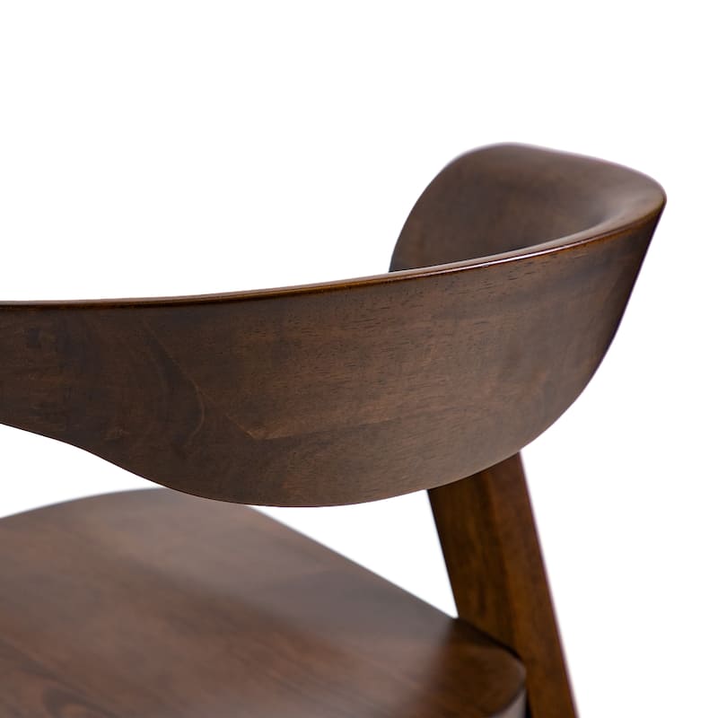 Furniture of America Abigail III Mid-Century Modern 5-Piece Rich Walnut Solid Wood Dining Set