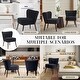preview thumbnail 7 of 19, Modern Velvet Accent Chair Set of 2, Soft Upholstered Living Room Chair with Wooden Legs
