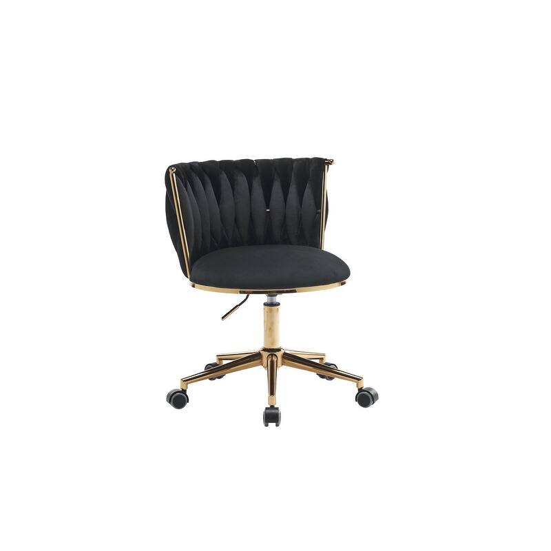 Modern/Luxury Upholstered Adjustable Swivel Office Chair with Wheels