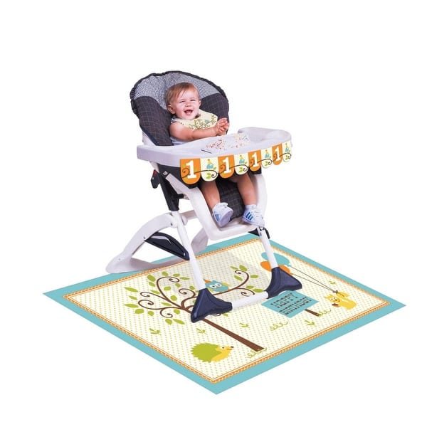 Shop Pack Of 6 Happi Woodland Baby Boy S 1st Birthday High Chair