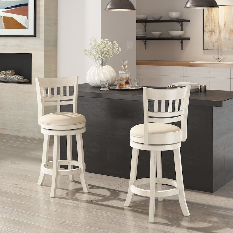 Rovinj Lattice Back 24"H Swivel Counter Height Stool
