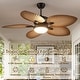 preview thumbnail 16 of 64, 44"/52" Palm Leaf Tropical Ceiling Fan with Light and Remote,Indoor and Outdoor Ceiling Fan,Waterproof