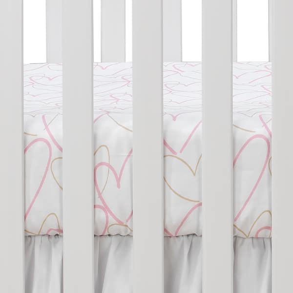 Shop Lambs Ivy Layla Pink Gold Hearts Love 4 Piece Nursery