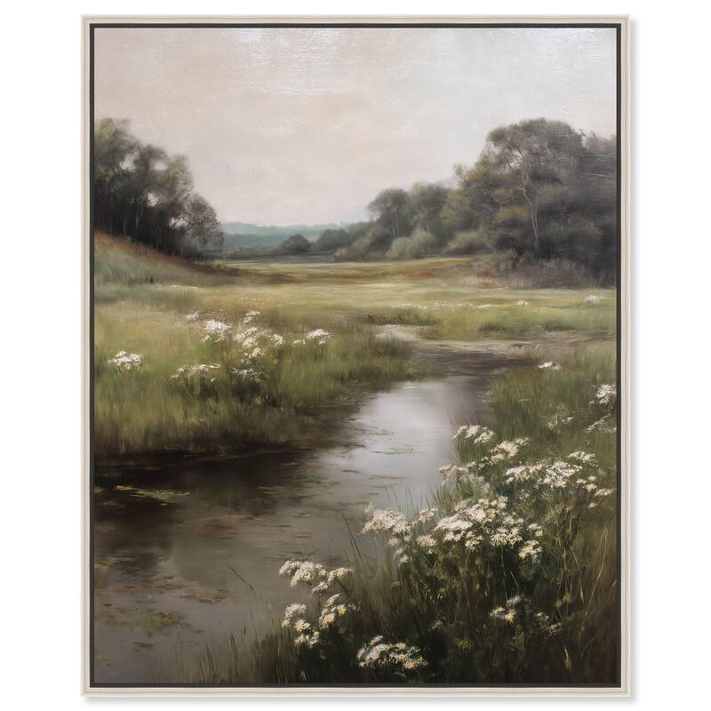 Quiet Waters Canvas by Art Remedy - Silver - 16" x 20"