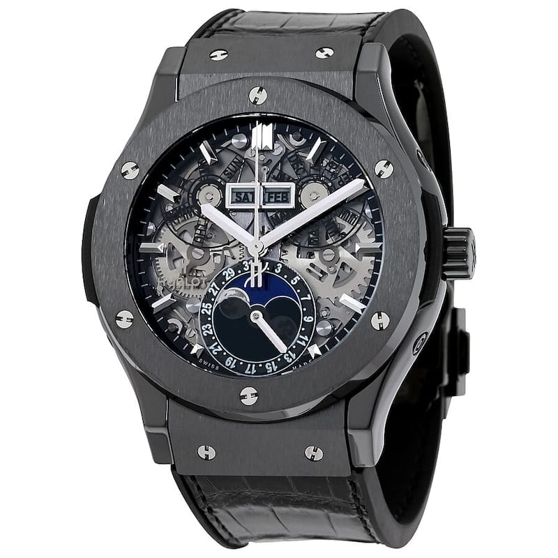 Hublot Classic Fusion Automatic Skeleton Dial Men's Watch - Grey
