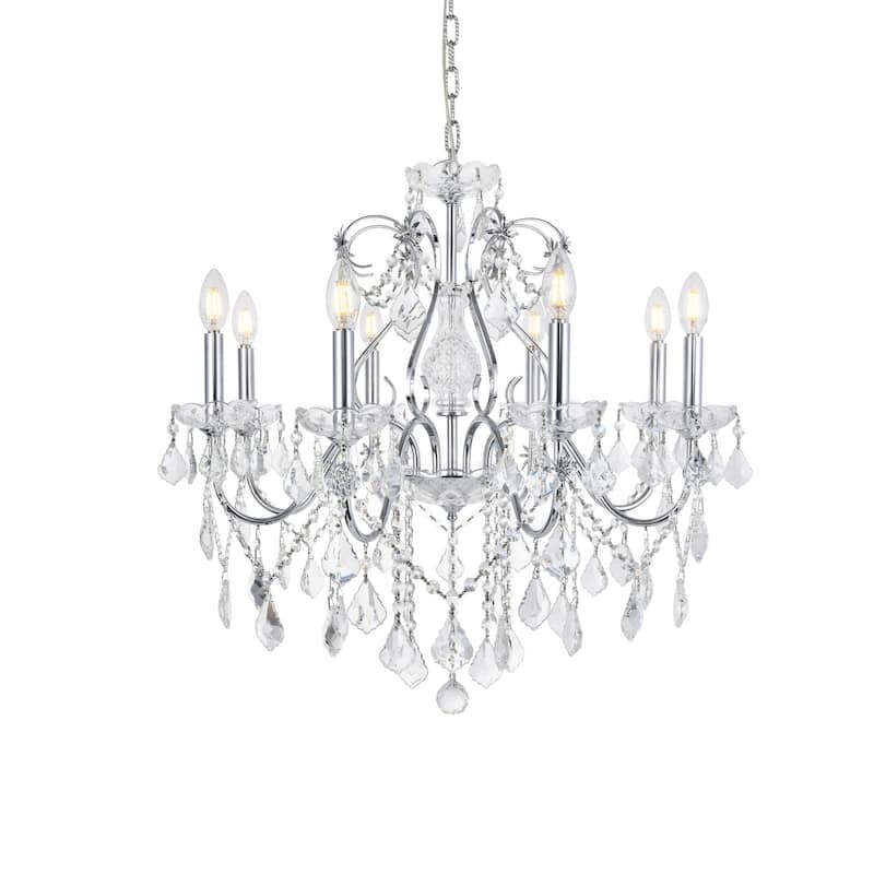 Fleur Illumination 8 light Chrome Chandelier