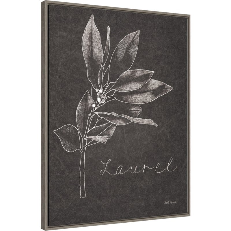Black and White Chalkboard Christmas I by Beth Grove Canvas Art Framed - 23 x 30 in
