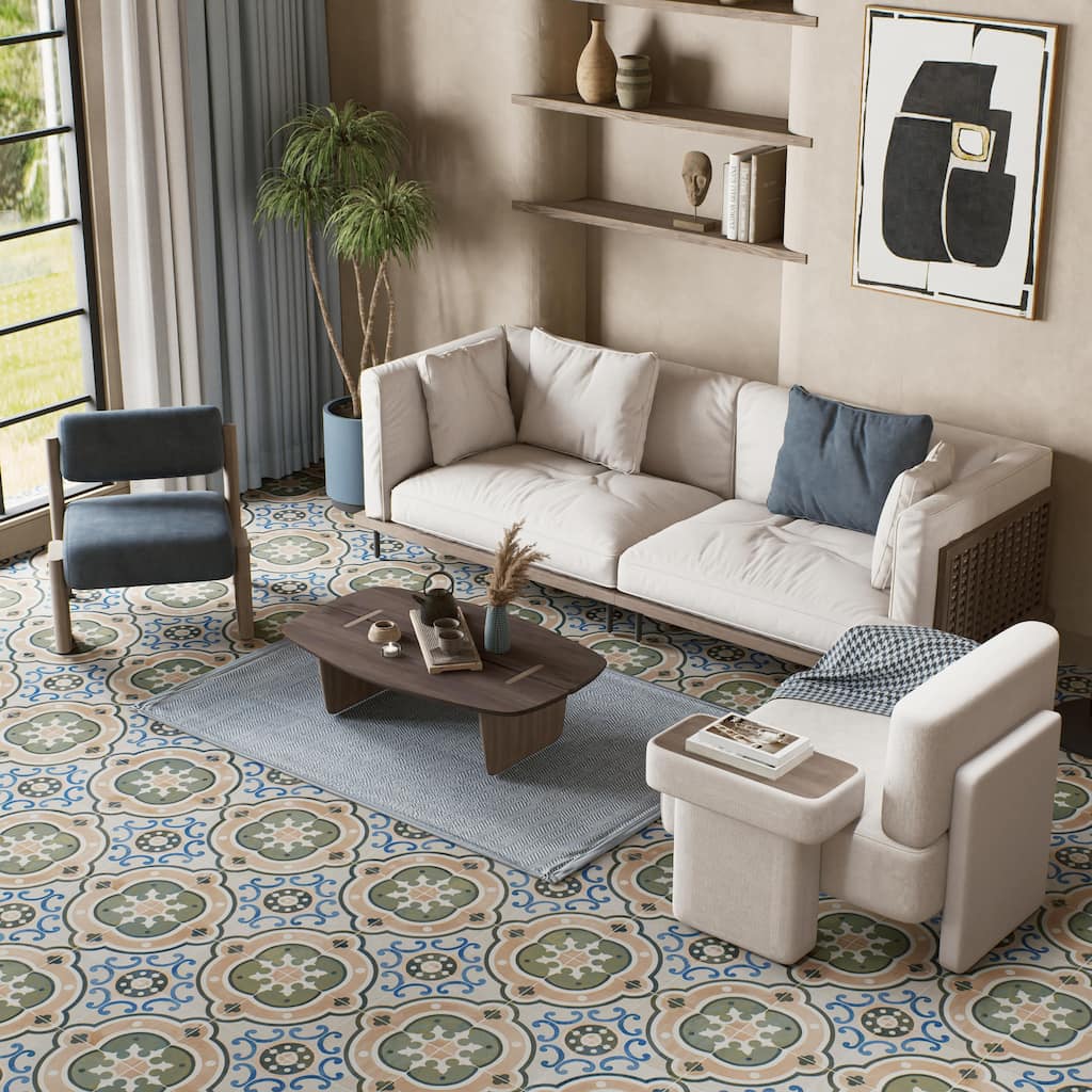 Merola Tile Kings Barna Raval 17-5/8" x 17-5/8" Ceramic Floor and Wall Tile
